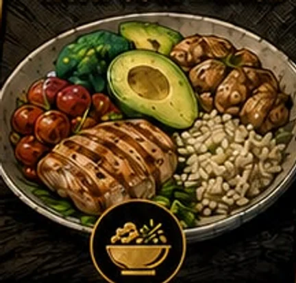 Healthy meal illustration